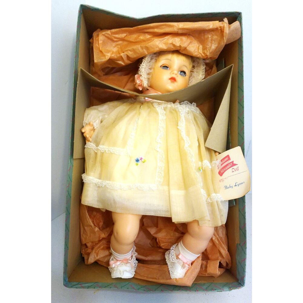 Vintage Madame Alexander Baby Lynn Doll #7025 Sleepy Eyes 14" In Box